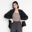 ザ ショップ ティーケー（ウィメン）(THE SHOP TK(Women))のバックリブ切り替えシャツ ブラック(519)