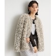 ザ ショップ ティーケー（ウィメン）(THE SHOP TK(Women))のボアファーノーカラージャケット グレージュ(050)