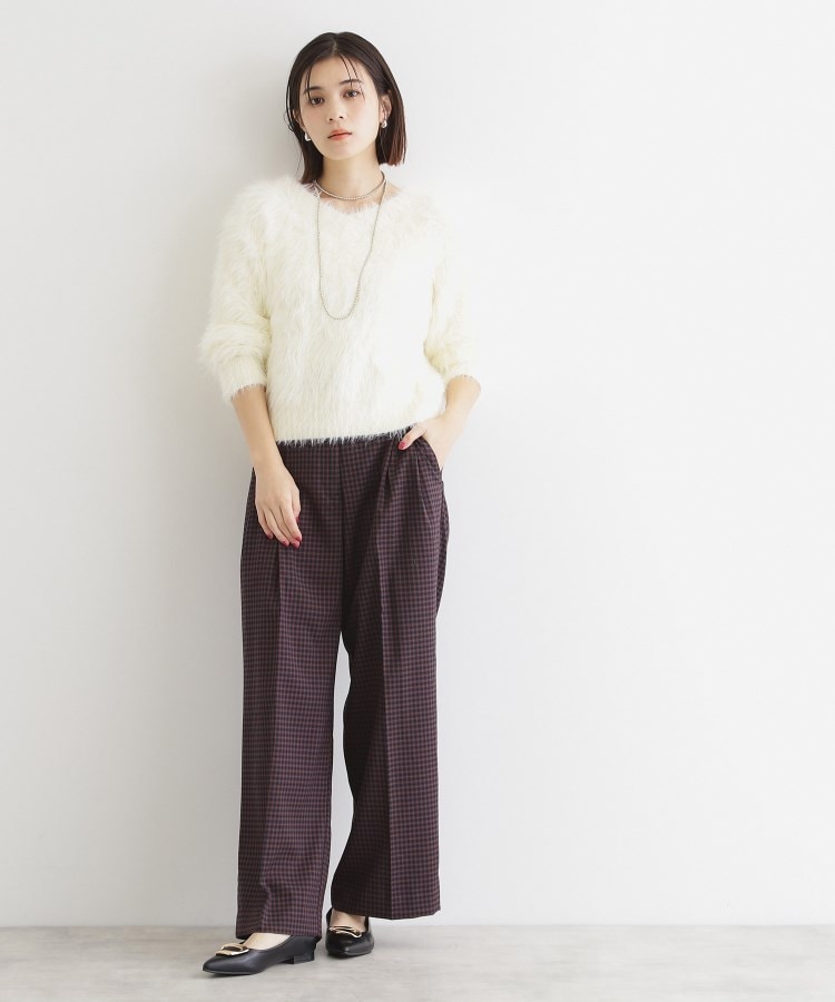ザ ショップ ティーケー（ウィメン）(THE SHOP TK(Women))の【＠BAILA掲載】【前後2WAY】クリアフェザーニット/洗える3