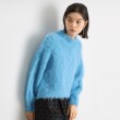 ザ ショップ ティーケー（ウィメン）(THE SHOP TK(Women))のmixシャギーハイネックショート/洗える ブルー(092)