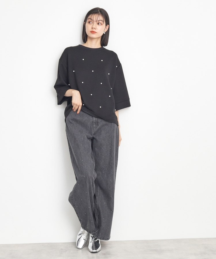 ザ ショップ ティーケー（ウィメン）(THE SHOP TK(Women))のパール付きプルオーバー【洗える】6