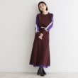 ザ ショップ ティーケー（ウィメン）(THE SHOP TK(Women))の【上下セットアイテム】配色ニットセットアップ/洗える3