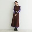 ザ ショップ ティーケー（ウィメン）(THE SHOP TK(Women))の【上下セットアイテム】配色ニットセットアップ/洗える ブラウン(544)