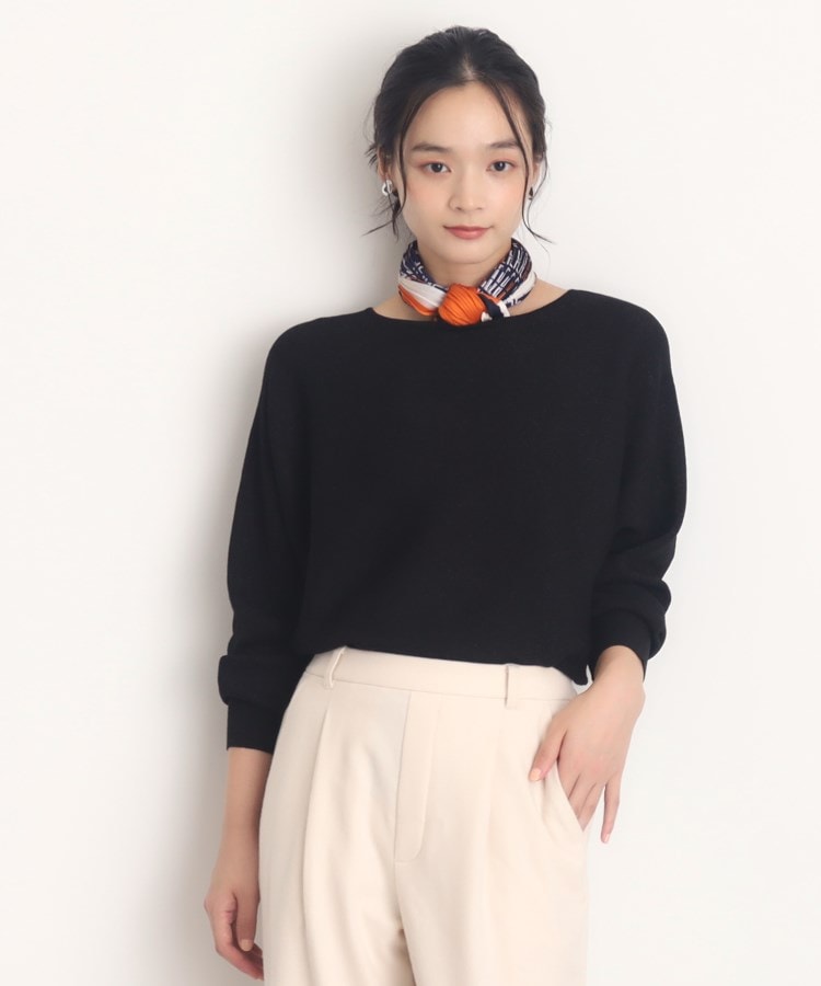 ザ ショップ ティーケー（ウィメン）(THE SHOP TK(Women))の【体形カバー/首周りすっきり】上品ラメドルマンニット/洗える5