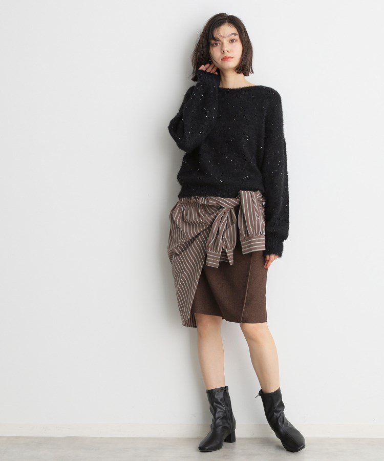 ザ ショップ ティーケー（ウィメン）(THE SHOP TK(Women))の【＠BAILA掲載】スパンコールフェザーニット/洗濯機OK14