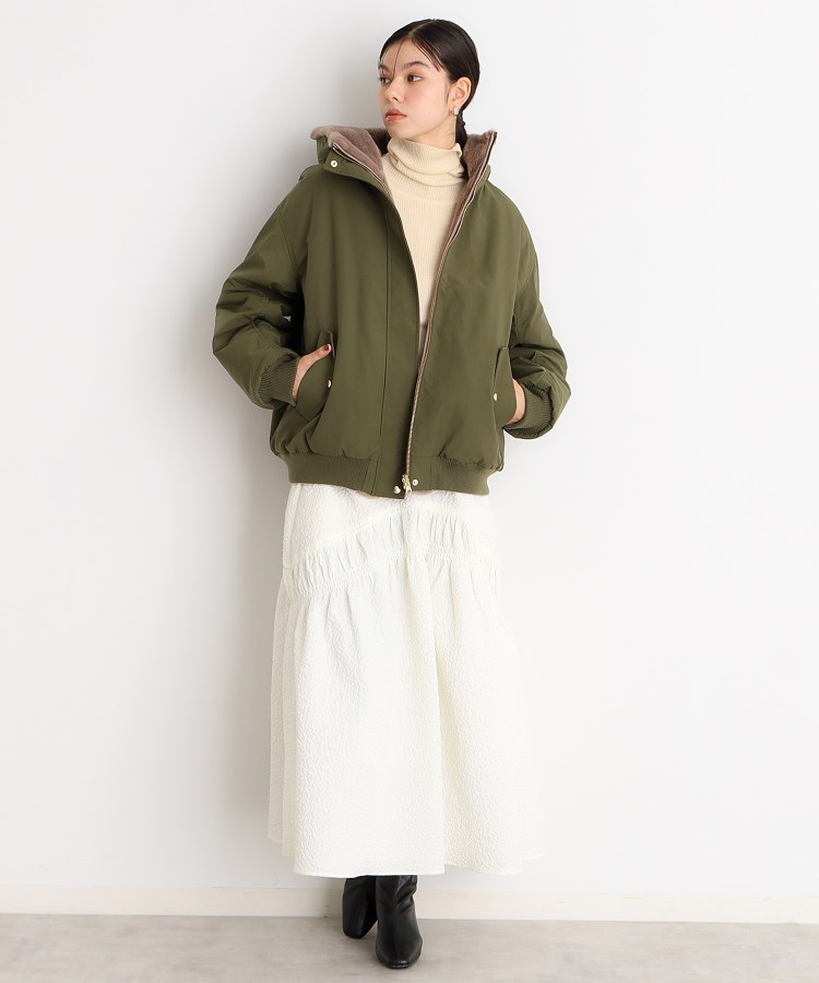 ザ ショップ ティーケー（ウィメン）(THE SHOP TK(Women))の【2WAY/洗えるアウター】MA1&ファーリバーシブルブルゾン33