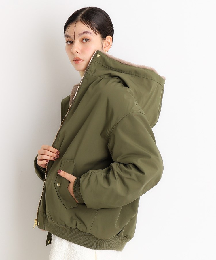 ザ ショップ ティーケー（ウィメン）(THE SHOP TK(Women))の【2WAY/洗えるアウター】MA1&ファーリバーシブルブルゾン31