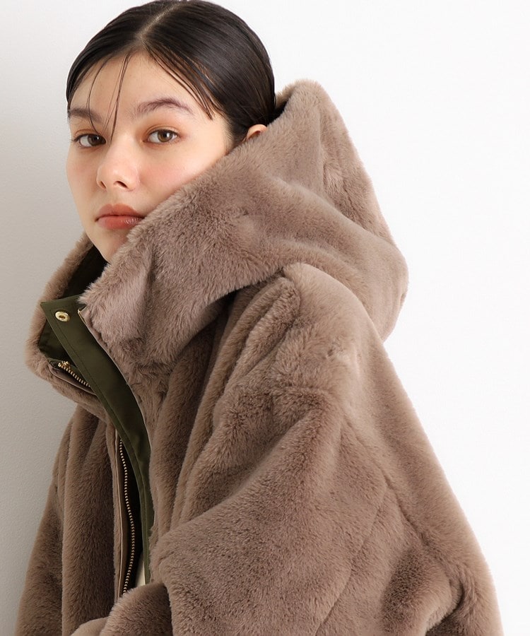 ザ ショップ ティーケー（ウィメン）(THE SHOP TK(Women))の【2WAY/洗えるアウター】MA1&ファーリバーシブルブルゾン26