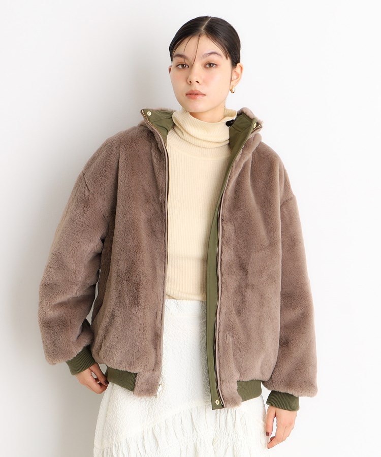ザ ショップ ティーケー（ウィメン）(THE SHOP TK(Women))の【2WAY/洗えるアウター】MA1&ファーリバーシブルブルゾン27