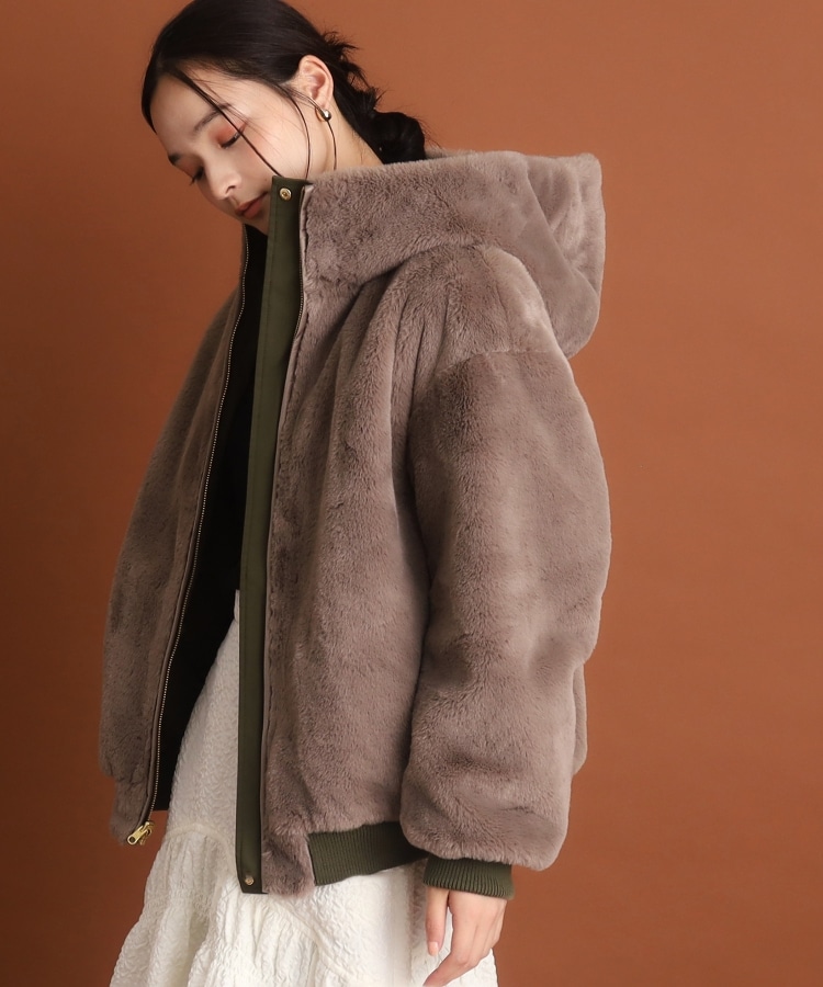 ザ ショップ ティーケー（ウィメン）(THE SHOP TK(Women))の【2WAY/洗えるアウター】MA1&ファーリバーシブルブルゾン19