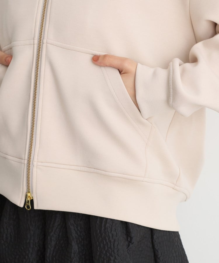 ザ ショップ ティーケー（ウィメン）(THE SHOP TK(Women))の【ダブルジップ】ダンボールフードジップパーカー/洗える18