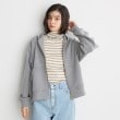 ザ ショップ ティーケー（ウィメン）(THE SHOP TK(Women))の【ダブルジップ】ダンボールフードジップパーカー/洗える グレー(012)