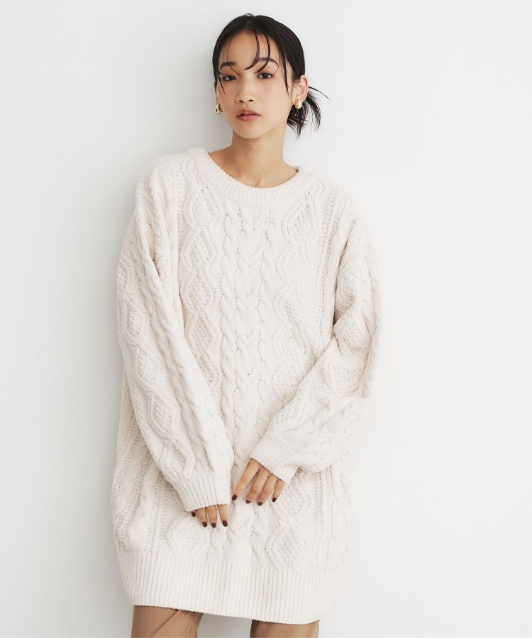 ザ ショップ ティーケー（ウィメン）(THE SHOP TK(Women))のマットモールケーブルチュニック【洗える】9