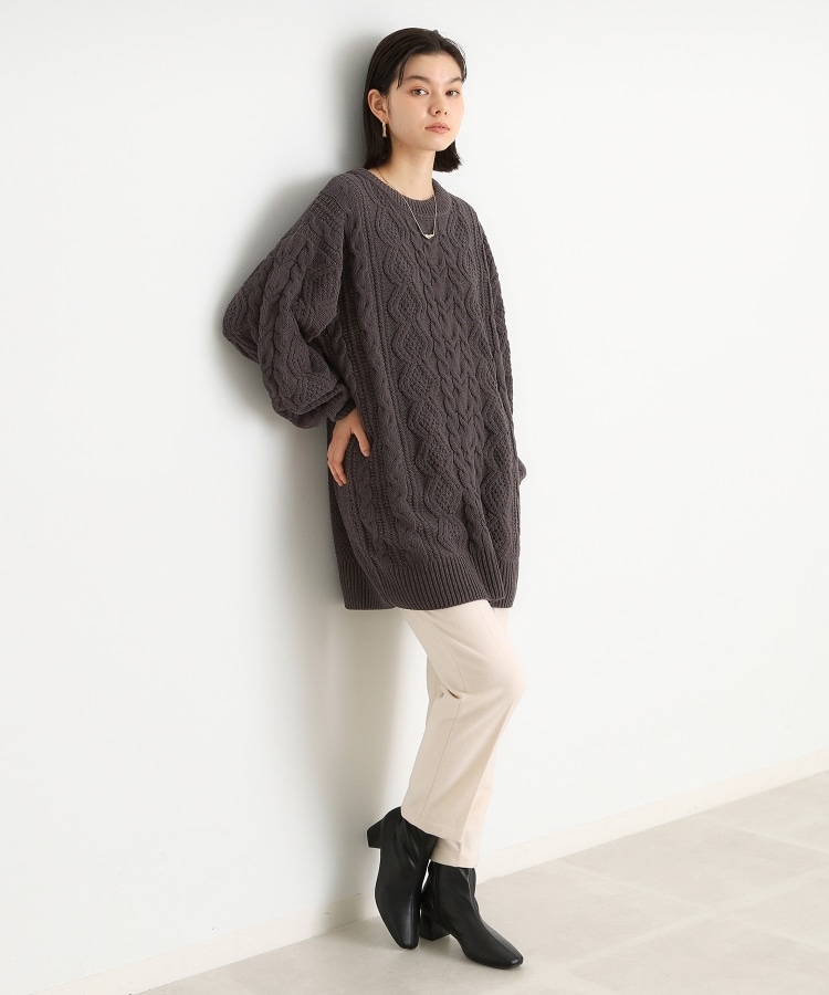 ザ ショップ ティーケー（ウィメン）(THE SHOP TK(Women))のマットモールケーブルチュニック【洗える】8