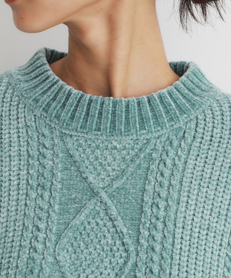 ザ ショップ ティーケー（ウィメン）(THE SHOP TK(Women))のラメケーブルモールニット【洗える】39