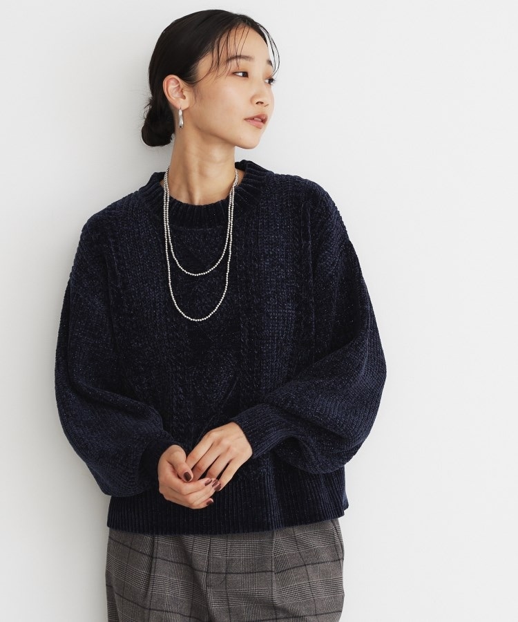 ザ ショップ ティーケー（ウィメン）(THE SHOP TK(Women))のラメケーブルモールニット【洗える】27
