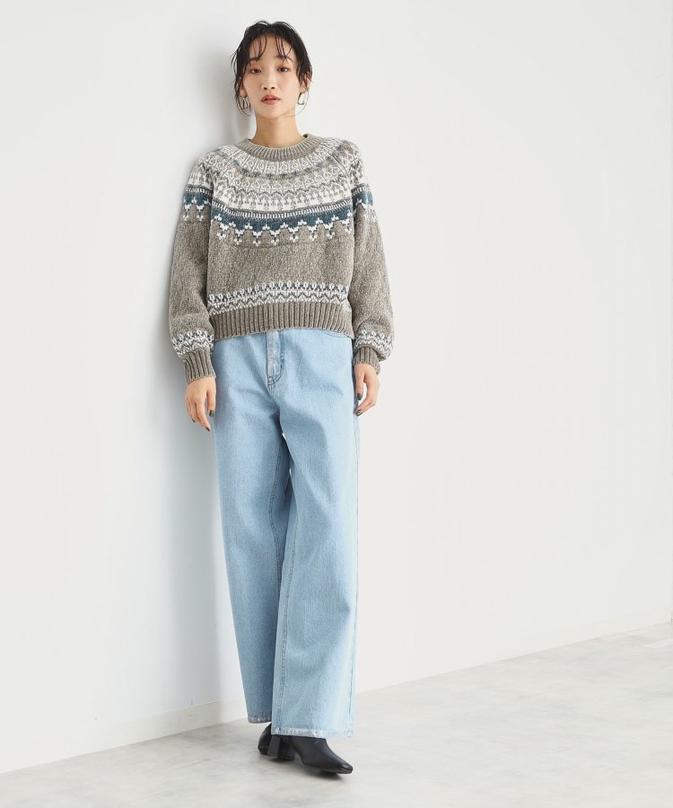 ザ ショップ ティーケー（ウィメン）(THE SHOP TK(Women))のラメモール求心ニット【洗える】10