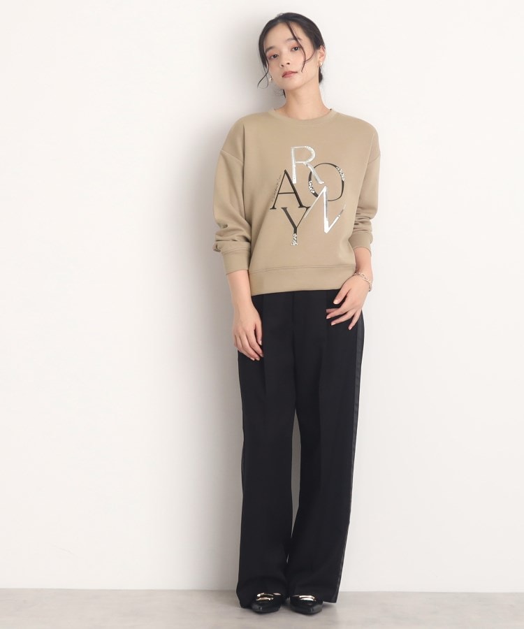 ザ ショップ ティーケー（ウィメン）(THE SHOP TK(Women))の【大人カジュアルが叶う】アートロゴプルオーバー/洗える3
