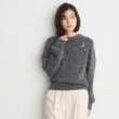 ザ ショップ ティーケー（ウィメン）(THE SHOP TK(Women))のシャイニーフェザーニット【洗える】 ブラックシルバー(009)