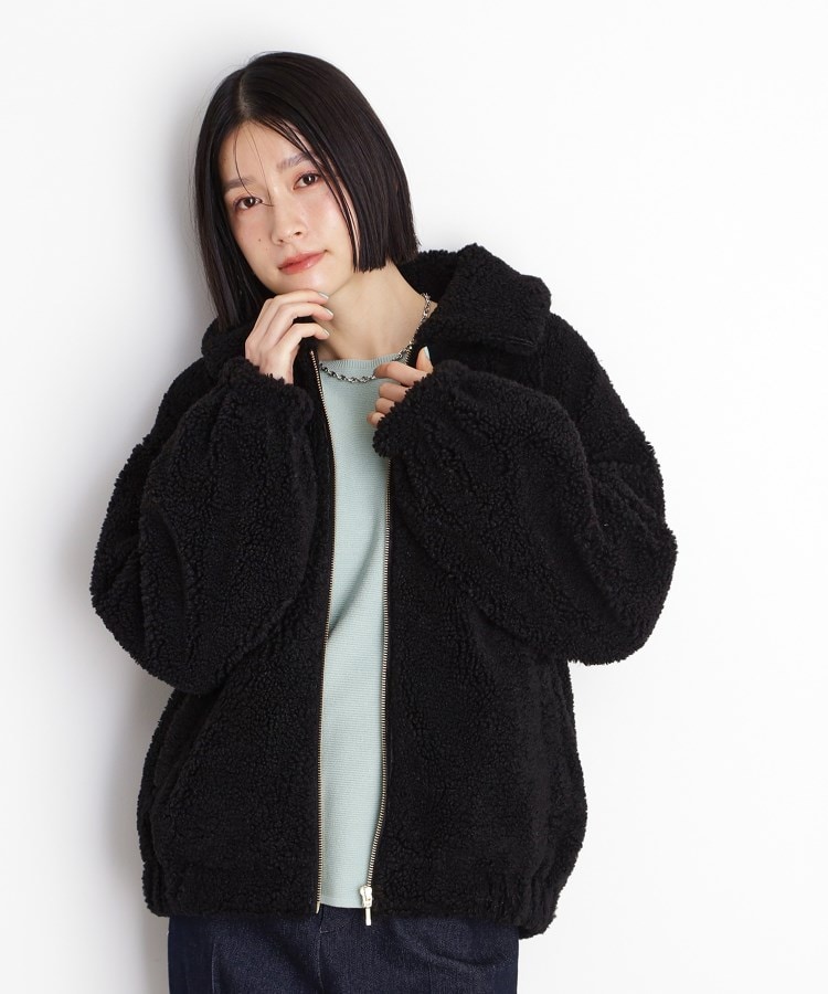 ザ ショップ ティーケー（ウィメン）(THE SHOP TK(Women))の【もこもこあたたか】マシュマロボアジップブルゾン1