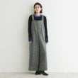 ザ ショップ ティーケー（ウィメン）(THE SHOP TK(Women))のツイード起毛ジャージ2WAYサロペット/親子リンク ブラック(419)