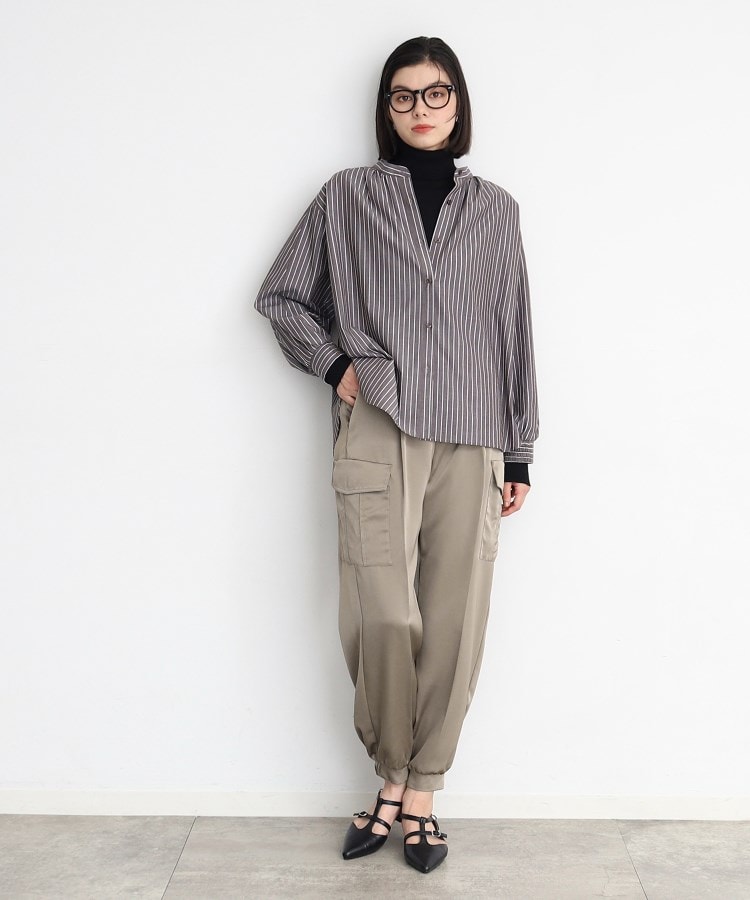 ザ ショップ ティーケー（ウィメン）(THE SHOP TK(Women))のサテンカーゴパンツ2