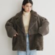 ザ ショップ ティーケー（ウィメン）(THE SHOP TK(Women))のマシュマロボア素材切替Ｐコート トープ(054)