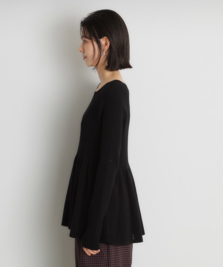 ザ ショップ ティーケー（ウィメン）(THE SHOP TK(Women))の切り替えペプラムニット【洗える】12