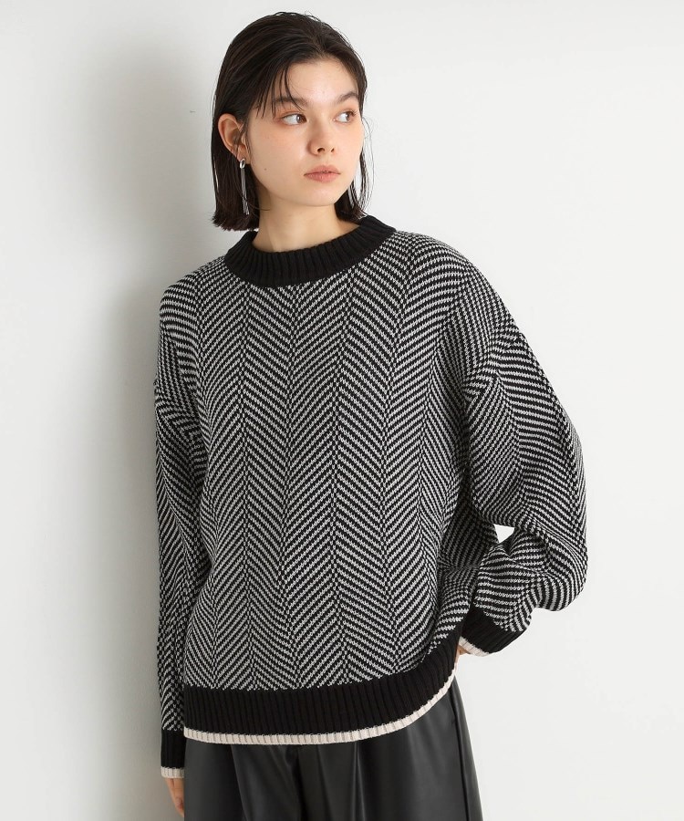 ザ ショップ ティーケー（ウィメン）(THE SHOP TK(Women))のラメヘリンボーンニット【洗濯機OK】20