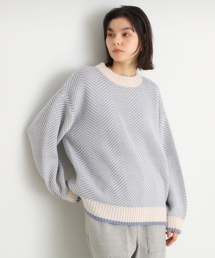 ザ ショップ ティーケー（ウィメン）(THE SHOP TK(Women))のラメヘリンボーンニット【洗濯機OK】9