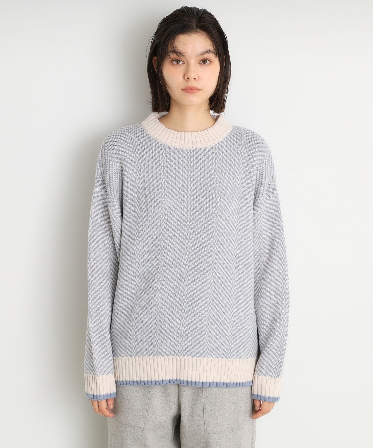 ザ ショップ ティーケー（ウィメン）(THE SHOP TK(Women))のラメヘリンボーンニット【洗濯機OK】24