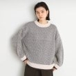 ザ ショップ ティーケー（ウィメン）(THE SHOP TK(Women))のラメヘリンボーンニット【洗濯機OK】 グレー(112)