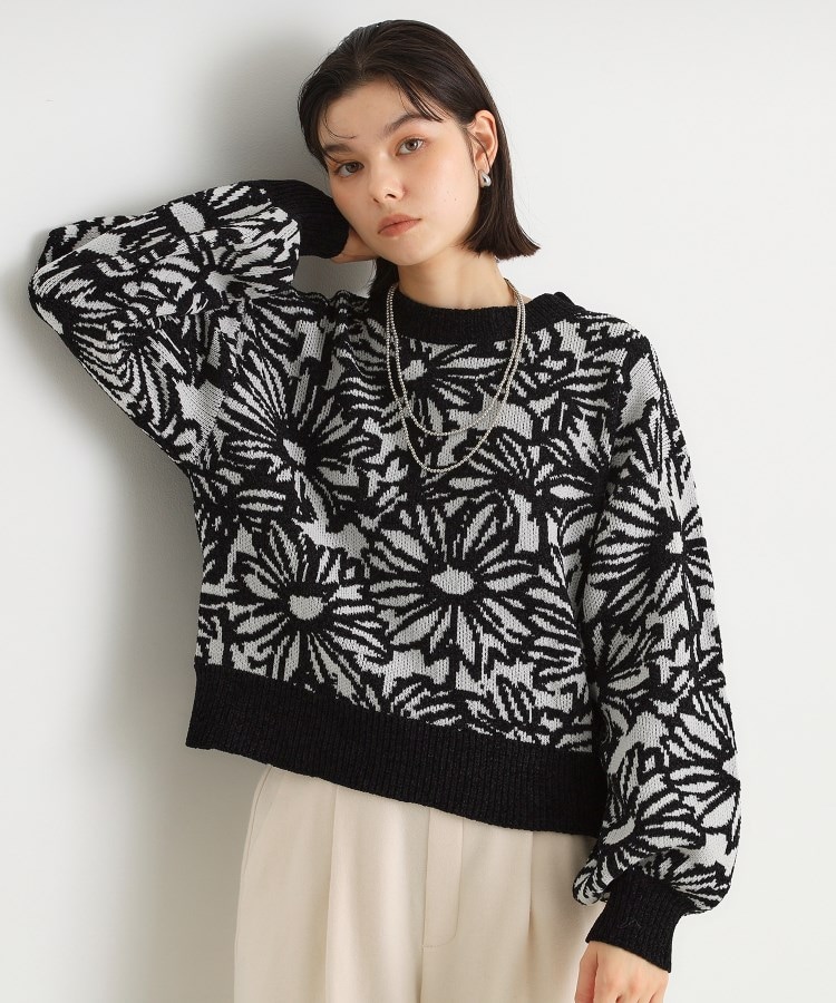 花柄モールニットプルオーバー(ニット/セーター) | THE SHOP 花柄モールニットプルオーバー(ニット/セーター) | THE SHOP