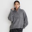 ザ ショップ ティーケー（ウィメン）(THE SHOP TK(Women))のハーフジップリラックスニット グレー(012)
