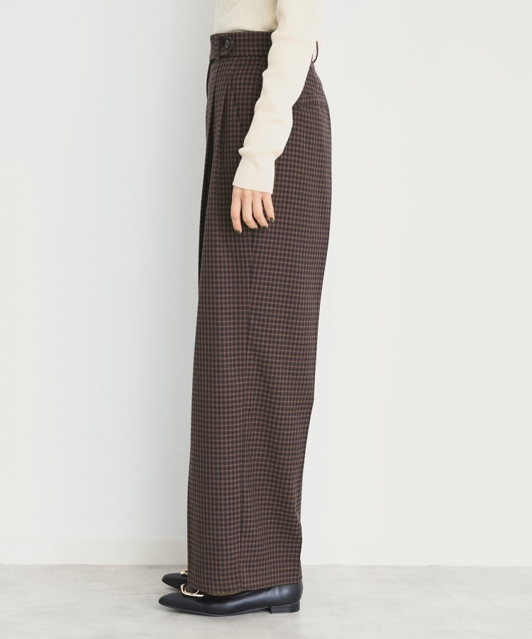 ザ ショップ ティーケー（ウィメン）(THE SHOP TK(Women))の【洗えるパンツ】裏起毛タックワイド14