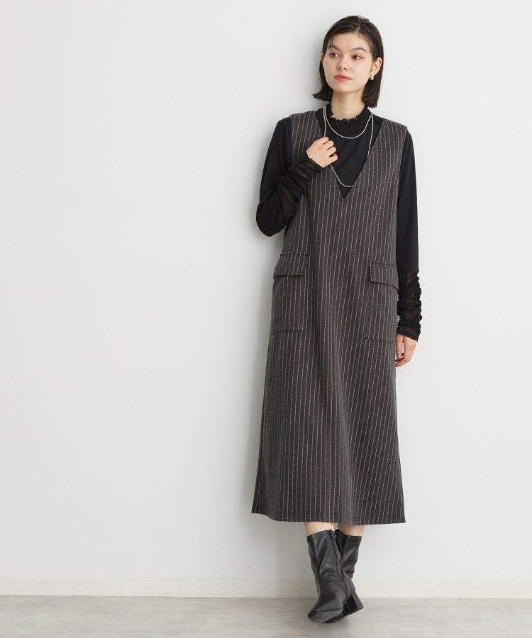 ザ ショップ ティーケー（ウィメン）(THE SHOP TK(Women))のシアーチュール切替プルオーバー【洗濯機OK】6