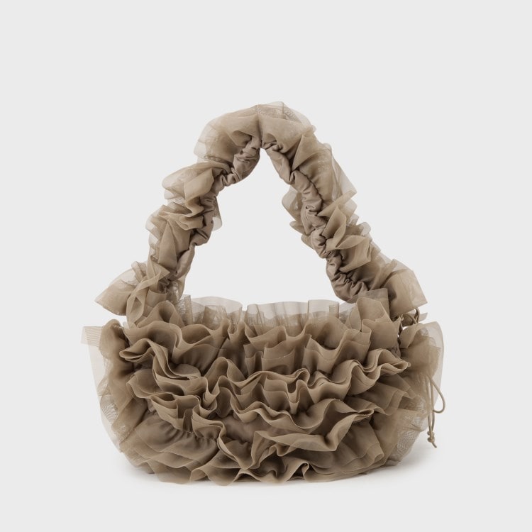 ザ ショップ ティーケー（ウィメン）(THE SHOP TK(Women))のチュールフリルバッグ ショルダーバッグ