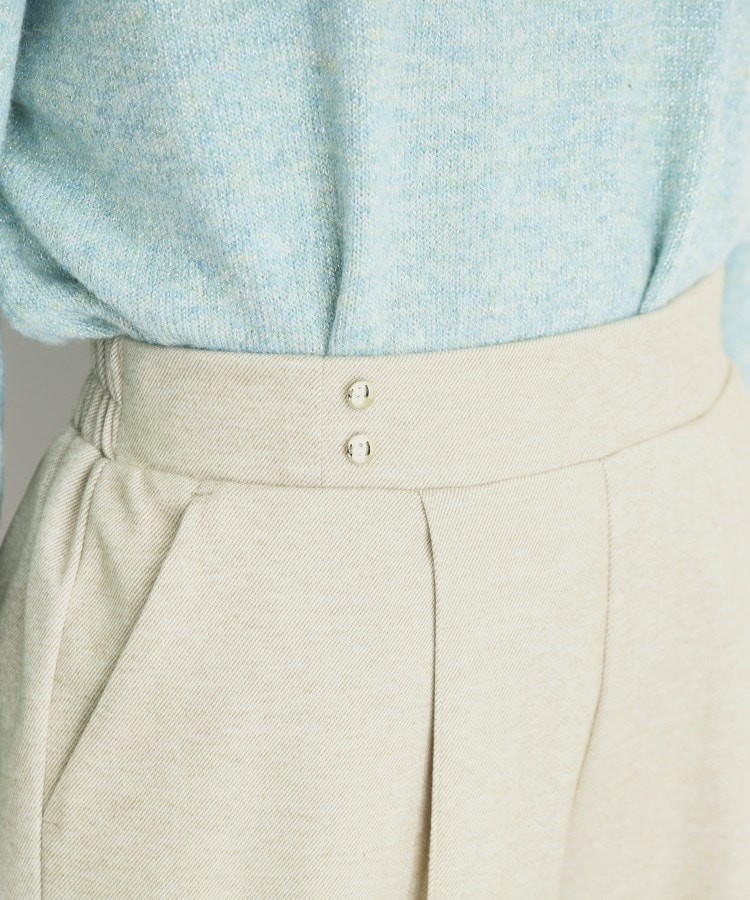 ザ ショップ ティーケー（ウィメン）(THE SHOP TK(Women))の【洗えるパンツ/あったかキレイ】メランジ起毛ワイドパンツ14