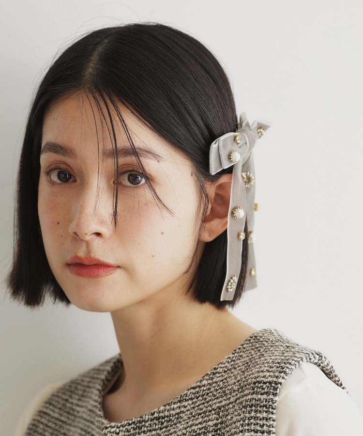 ザ ショップ ティーケー（ウィメン）(THE SHOP TK(Women))のベロアビジューバレッタ1
