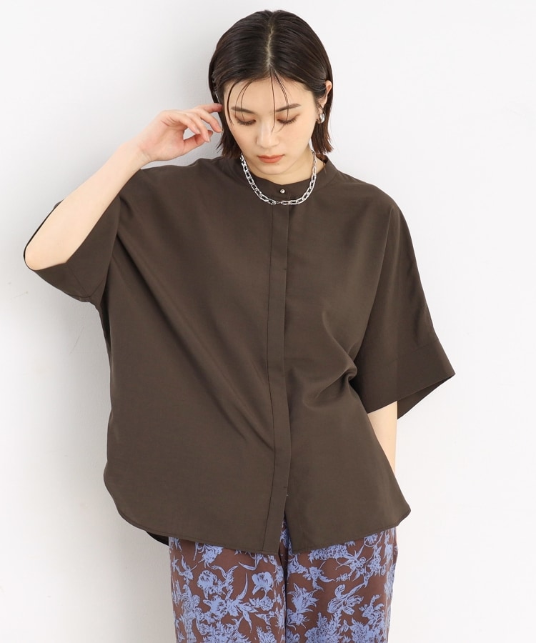 ザ ショップ ティーケー（ウィメン）(THE SHOP TK(Women))の【体型カバー/サスティナブル/洗濯機OK】ドルマンブラウス ブラウン(044)