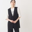 ザ ショップ ティーケー（ウィメン）(THE SHOP TK(Women))の【セットアップ可/環境に優しい】ツイルワッシャージレ/洗濯機OK ブラック(019)