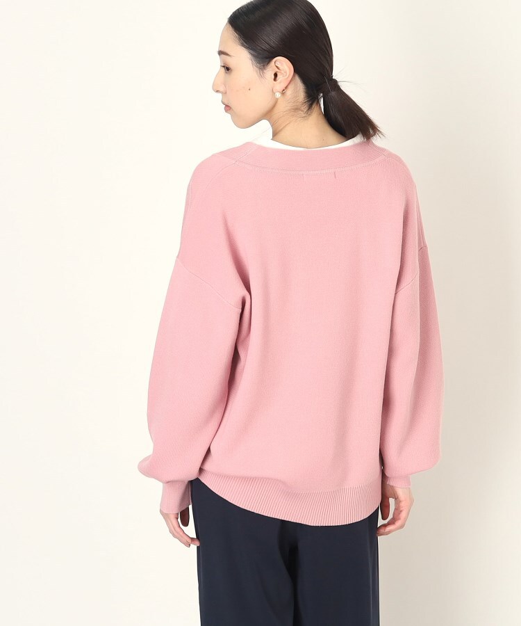 ザ ショップ ティーケー（ウィメン）(THE SHOP TK(Women))の深Vニットプルオーバー/洗濯機洗い可20