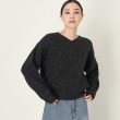 ザ ショップ ティーケー（ウィメン）(THE SHOP TK(Women))のキラキラスパンコールリブニット【手洗い可】 スミクロ(018)