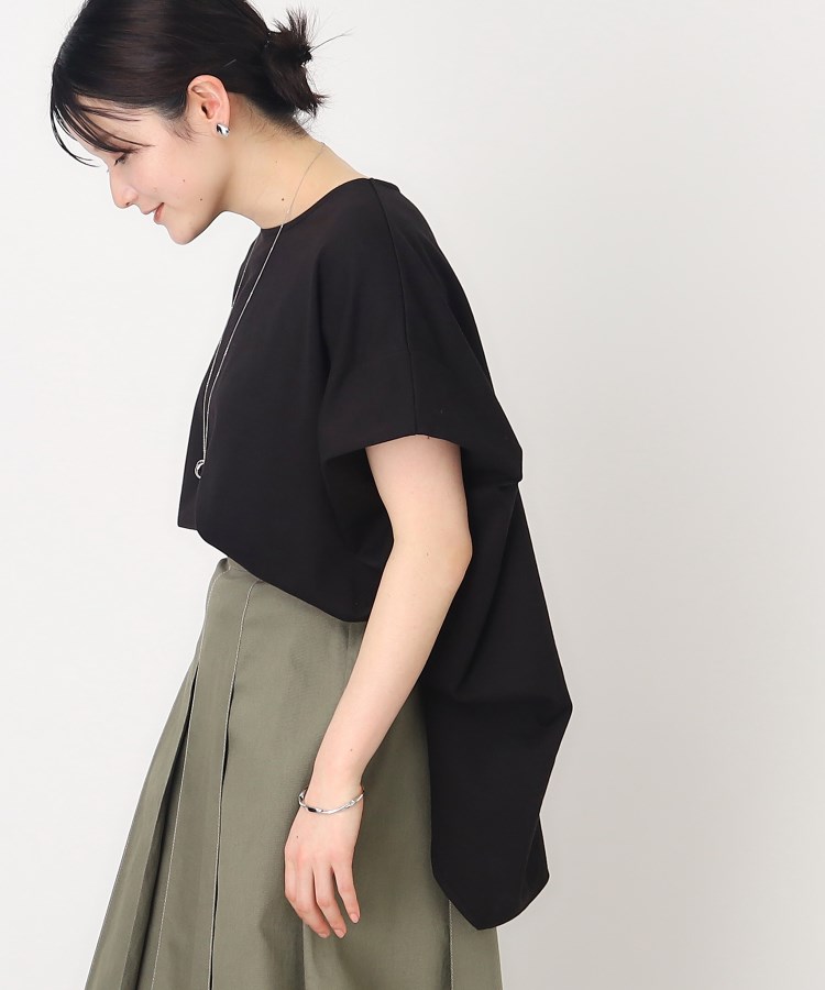 ザ ショップ ティーケー（ウィメン）(THE SHOP TK(Women))の【魅せる体形カバー服】さらさらフレア袖Tシャツ/手洗い可20