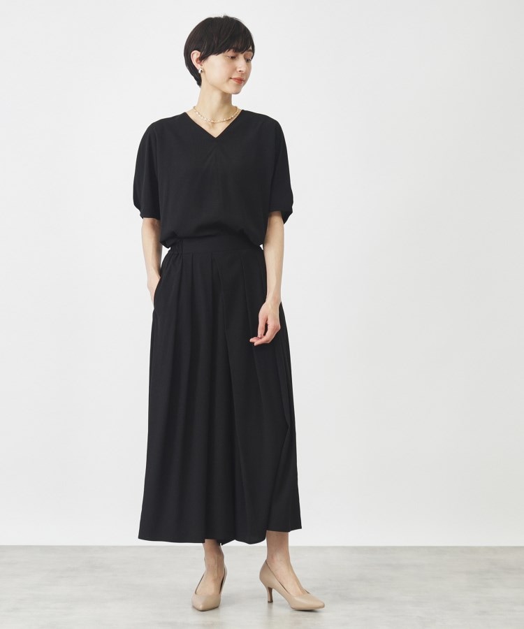 ザ ショップ ティーケー（ウィメン）(THE SHOP TK(Women))の【セットアイテム】ブラウス&フレアパンツ/洗濯機OK24