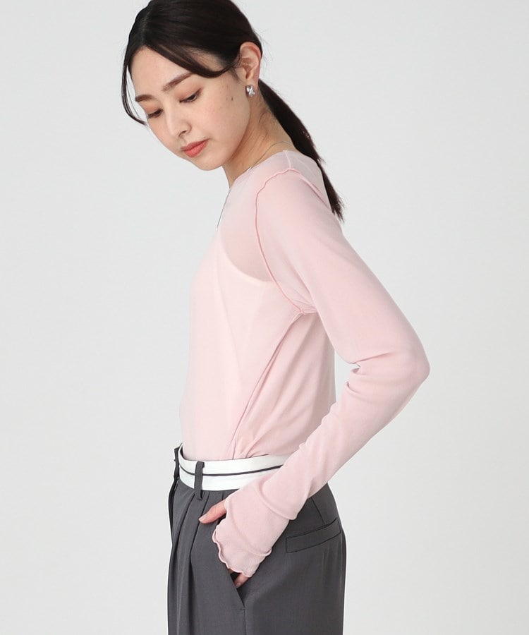 シアー配色プルオーバー【手洗い可】(カットソー) | THE SHOP シアー配色プルオーバー【手洗い可】(カットソー) | THE SHOP