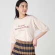 ザ ショップ ティーケー（ウィメン）(THE SHOP TK(Women))の【オーガニックコットン】刺繍ロゴTシャツ/洗濯機OK ライトピンク(070)