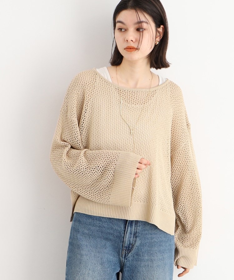 ザ ショップ ティーケー（ウィメン）(THE SHOP TK(Women))の【2点セット】メッシュニット×タンクトップ/洗濯機OK21