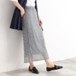 ザ ショップ ティーケー（ウィメン）(THE SHOP TK(Women))のシャイニーナロースカート【洗える】 シルバー(006)