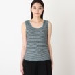 ザ ショップ ティーケー（ウィメン）(THE SHOP TK(Women))の【前後2WAY】ストライプ＆ジャカードニットタンク/洗濯機OK1